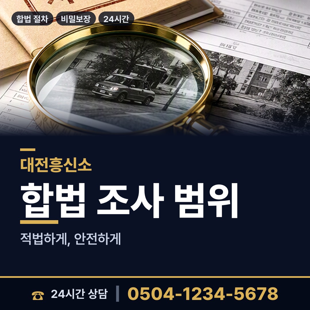 대전 덕암동 탐정의뢰 상담 안내